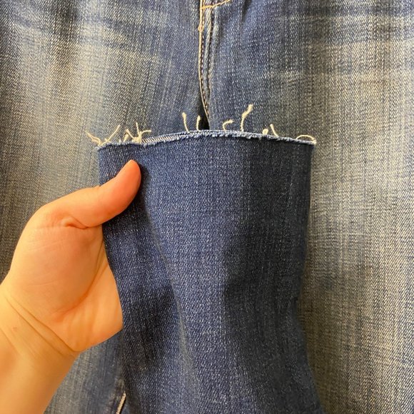 NWT L'AGENCE EL Matador Blue High Rise Slim Straight Raw Hem Jeans 26 - Picture 8 of 10